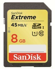 SanDisk SDHC-Karte 8GB Extreme Video HD 45MB/s