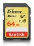 SanDisk SDXC-Karte 64GB Class10 Extreme 45MB/s
